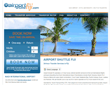 Tablet Screenshot of airportshuttlefiji.com